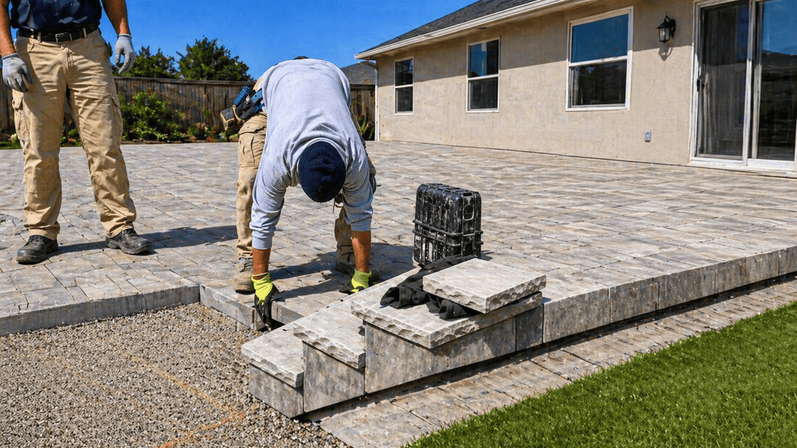 Dr Pavers Design team handling paver installation in Tampa Bay