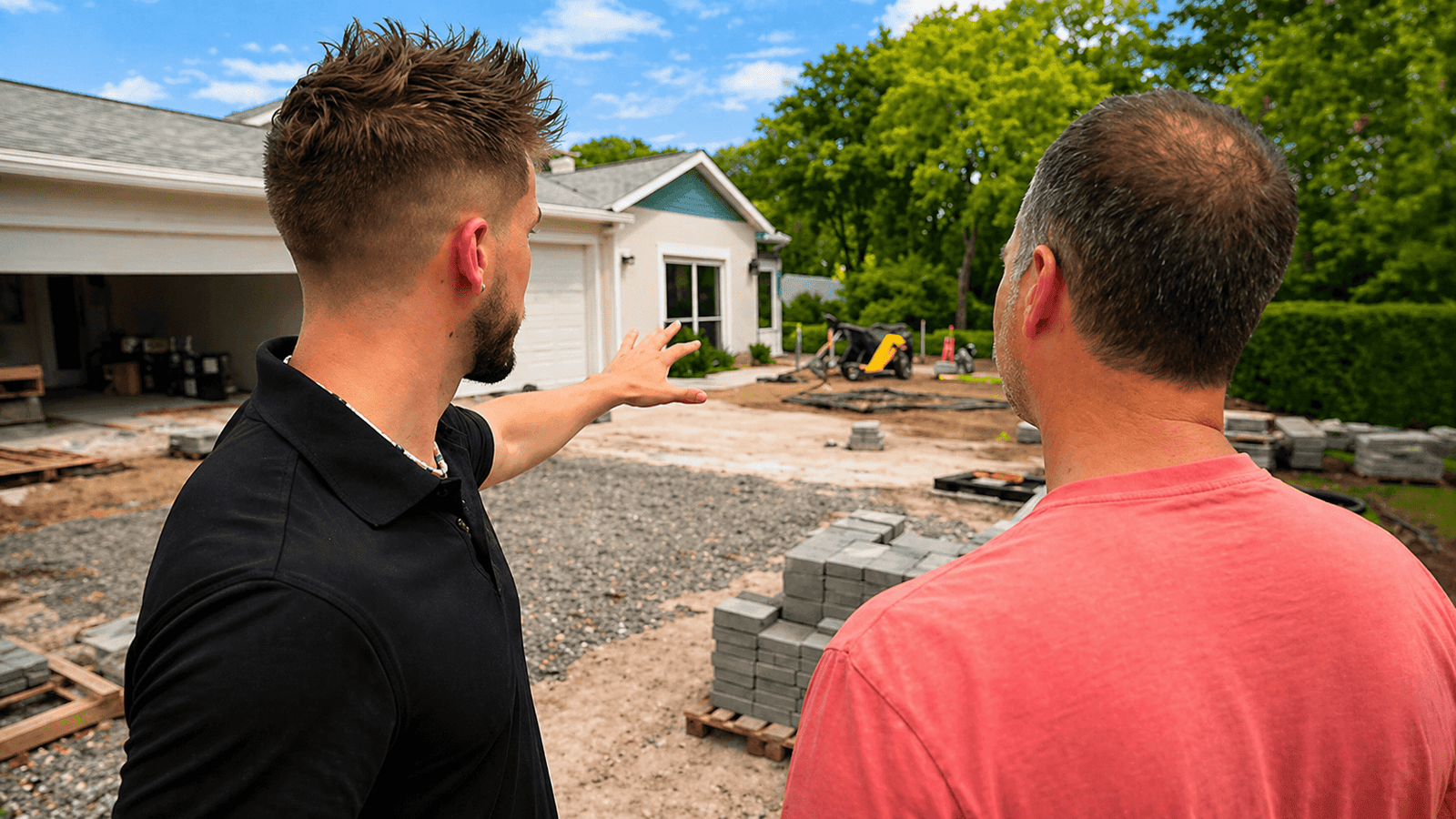 Paver driveway project planning in Tampa Bay by Dr Pavers Design