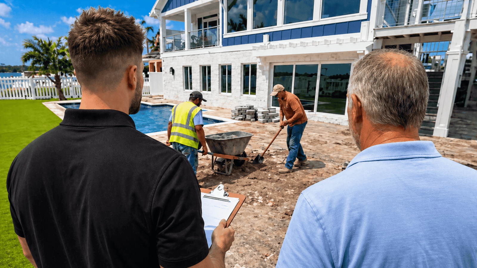 Pool deck project planning in Tampa Bay by Dr Pavers Design