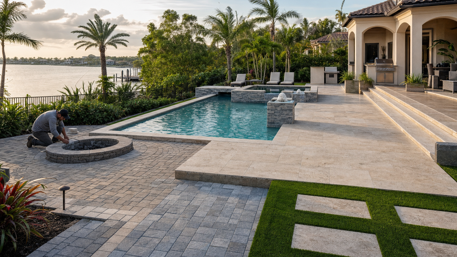 Paver Materials Comparison Tampa Bay: Complete 2026 Guide to Concrete, Travertine & Stone