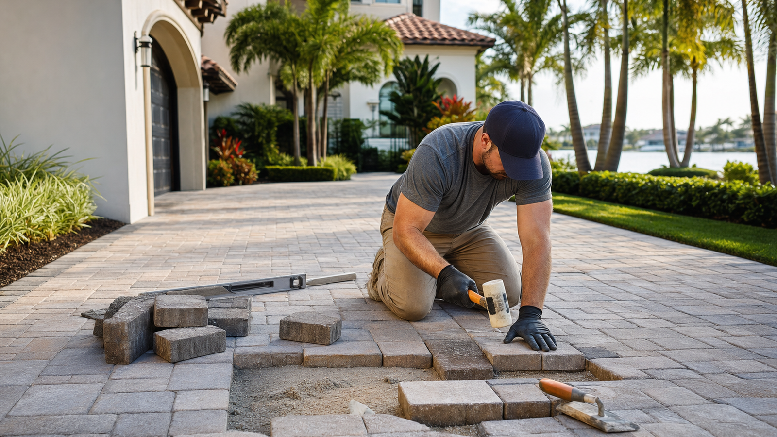 paver repair Tampa Bay residential project